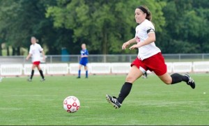 Chelsea Smith, of Collinsville, scored the lone goal in the Cougars Sept. 8 defeat of Indiana State / Photo courtesy of SIUE Sports Information