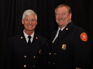 Assistant Fire Chief Jim Anderson (left) and Fire Chief Mark Emert / Photo by Rick Owens
