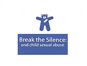 Blue Teddy Logo, Break The Silence: End Child Sexual Abuse / image by Kathryn Chan, modified by Roger Starkey