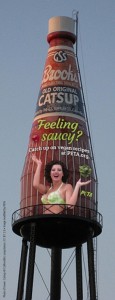 PETA's proposed advertisement on the World's Largest Catsup Bottle / Image courtesy of PETA